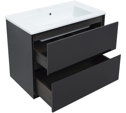 Тумба под раковину Aquanet Милан 80 черный глянец