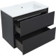 Тумба под раковину Aquanet Милан 80 черный глянец