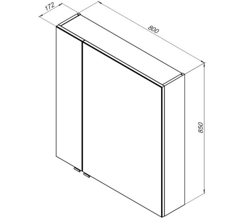 Зеркальный шкаф Aquanet Алвита New 80 Белый матовый