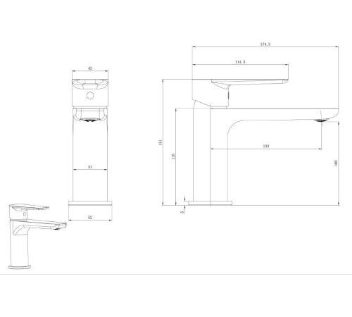 Смеситель для раковины Allen Brau Eclipse 2.0 5.E1A01-00 хром