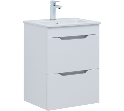 Тумба под раковину Aquanet Практика 50 белый глянец