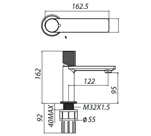 Смеситель для раковины Allen Brau Liberty 5.33001-00 хром