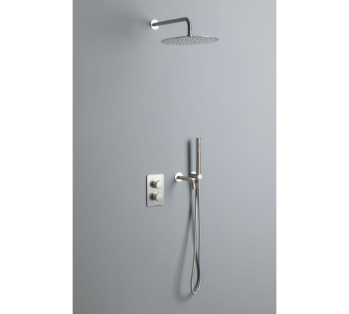 Душевой комплект Allen Brau Priority 5.31014-BN (с внутренней частью, 3 выхода) никель браш