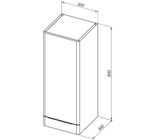 Шкаф-пенал Aquanet Ирис new 30 белый глянец