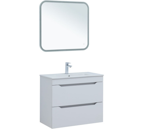 Тумба под раковину Aquanet Практика 80 белый глянец