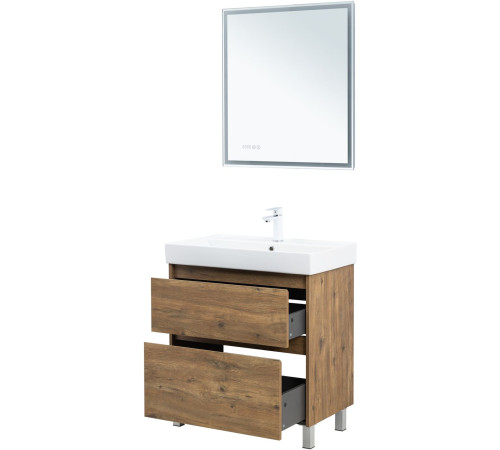 Тумба под раковину Aquanet Nova Lite 2.0 75 напольная, дуб рустикальный