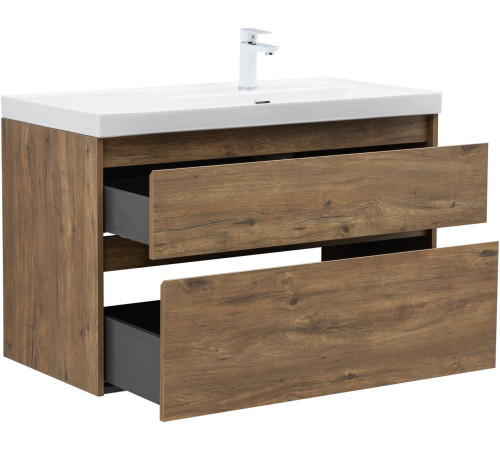 Тумба под раковину Aquanet Nova Lite 2.0 100 дуб рустикальный, правая