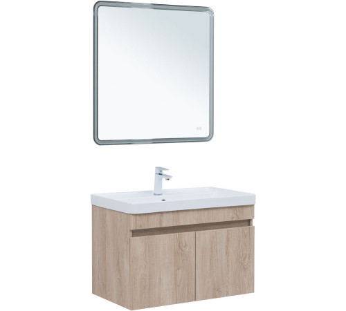 Тумба под раковину Aquanet Оптима 80 дуб светлый