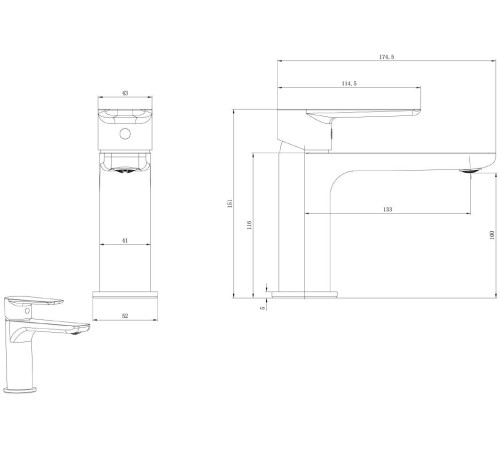 Смеситель для раковины Allen Brau Eclipse 2.0 5.E1A01-31 черный матовый