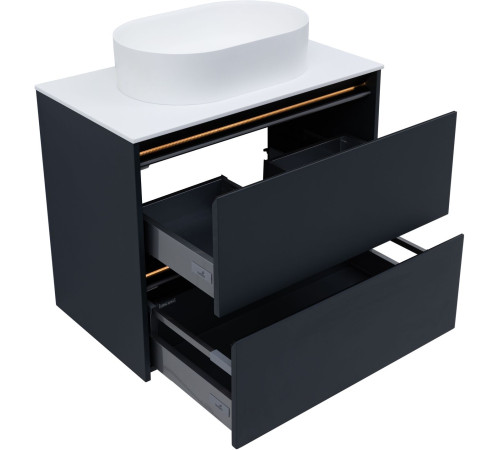 Тумба под раковину Allen Brau Activity 80 1.34004.AM антрацит матовый/черный браш