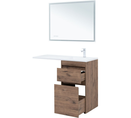 Тумба под раковину Aquanet Токио 48 дуб веллингтон (напольная 2 ящика)