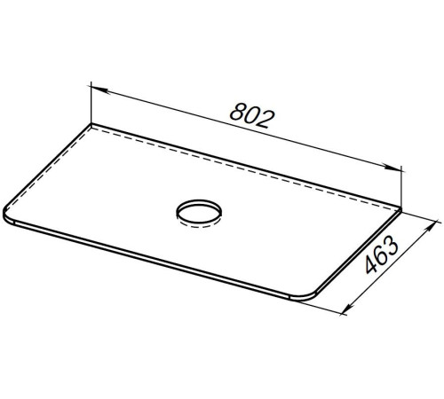 Столешница Allen Brau Paris 80 1.36014.AL акриловый камень альба