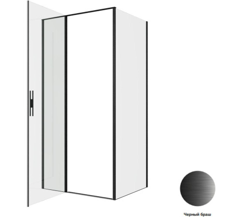 Душевой уголок Allen Brau Priority 100x80 3.31030.BBA + 3.31042.BBA черный браш