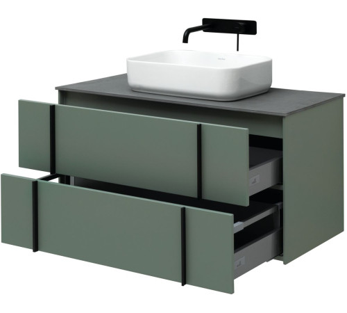 Тумба под раковину Allen Brau Reality 100 1.32007.CGM олива матовый