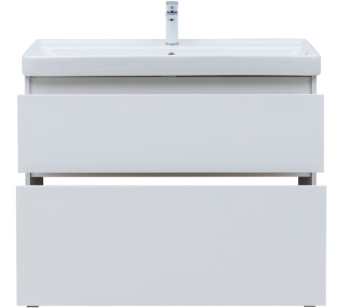 Тумба под раковину Aquanet Вега 100 напольная, белый глянец
