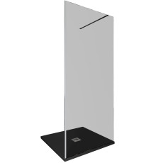 Душевая перегородка Allen Brau Infinity 1 90 3.21008.BA.T серебро браш