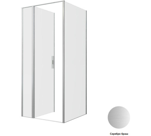 Душевой уголок Allen Brau Priority 90x90 3.31026.BA + 3.31044.BA серебро браш