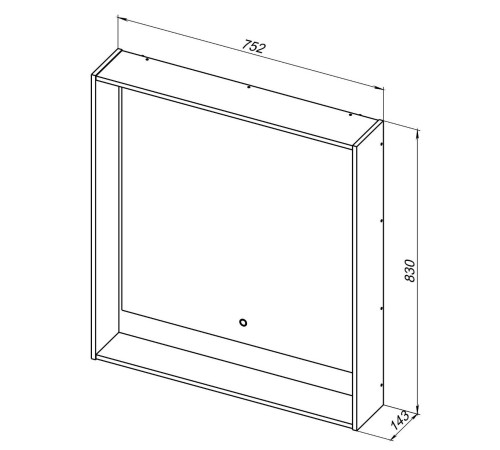 Зеркало Aquanet Милан 80 дуб рустикальный