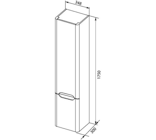 Шкаф-пенал Aquanet София 35 белый