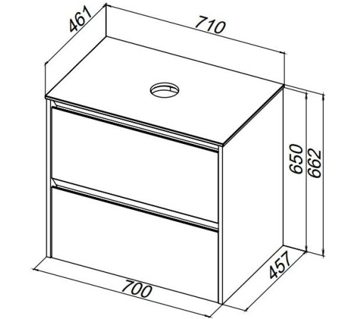 Столешница Allen Brau Activity 70 1.35021.ON акриловый камень оникс