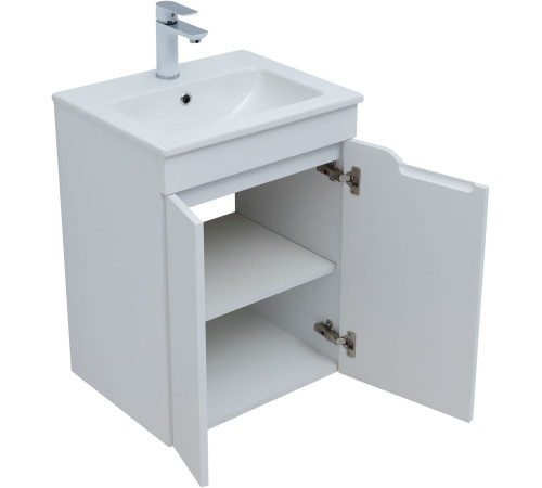 Тумба под раковину Aquanet Практика 50 белый матовый
