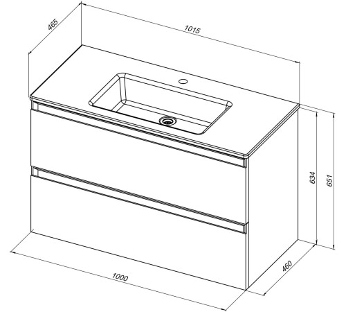 Тумба под раковину Allen Brau Eclipse 100 1.E1003.PWM 2.0 папирус матовый