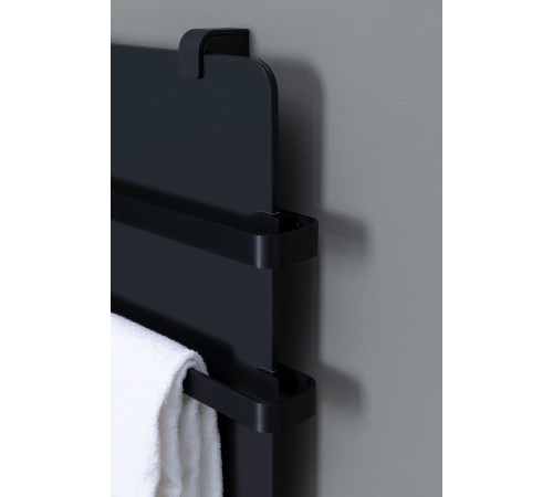 Полотенцесушитель электрический Allen Brau Infinity 120x44 с рейлингом 2.0 и креплением, черный матовый