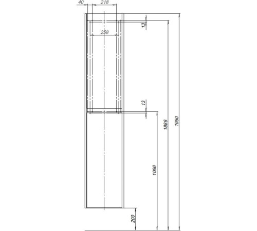 Шкаф-пенал Aquanet Nova Lite 35 дуб рустикальный