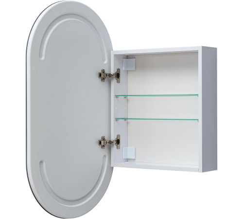 Зеркальный шкаф Aquanet Монте 50 белый, с LED подсветкой