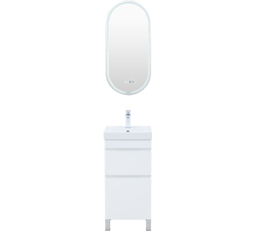 Тумба под раковину Aquanet Слим 40 напольная, белый сатин