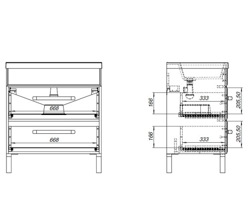 Тумба под раковину Aquanet Лукка 75 белый
