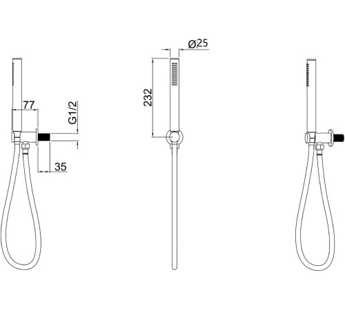 Душевой гарнитур Allen Brau Priority 5.31019-GB золото