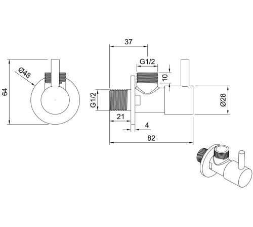 Запорный вентиль Allen Brau Priority 5.31026-00 хром