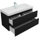 Тумба под раковину Aquanet Вега 2.0 100 черный