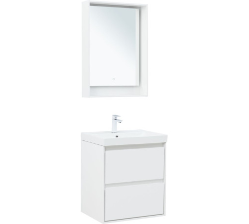 Тумба под раковину Aquanet Милан 60 белый глянец