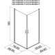 Душевой уголок Aquanet Cinetic 80х80,прозрачное стекло (AE12-N-80H190U-CT-2 шт)