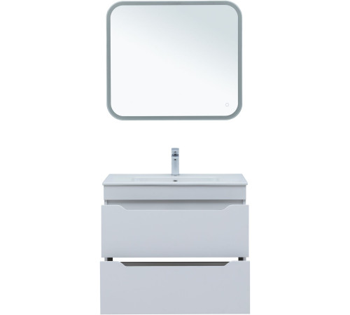 Тумба под раковину Aquanet Практика 80 белый глянец