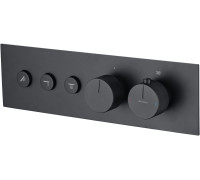 Смеситель для душа Allen Brau Liberty 5.33003-31 (с внутренней частью, 3 выхода) черный матовый