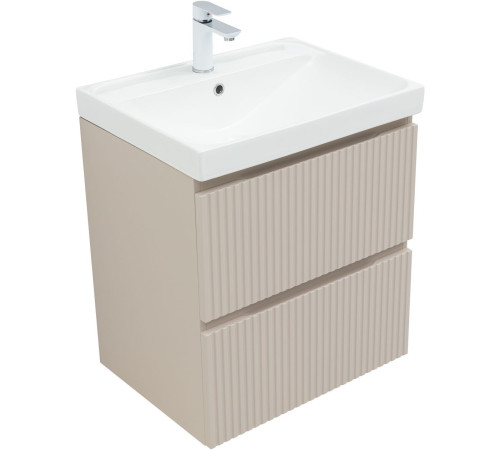 Тумба под раковину Aquanet Джейн (Flat) 60 бежевый