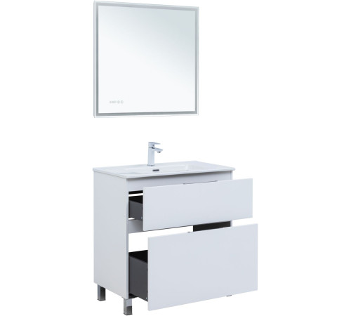 Тумба под раковину Aquanet Алвита New 80 напольная, белый матовый