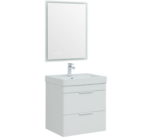 Тумба под раковину Aquanet Ирис new 60 белый глянец (2 ящика)