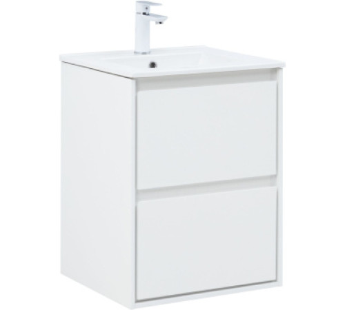 Тумба под раковину Aquanet Милан 50 белый глянец