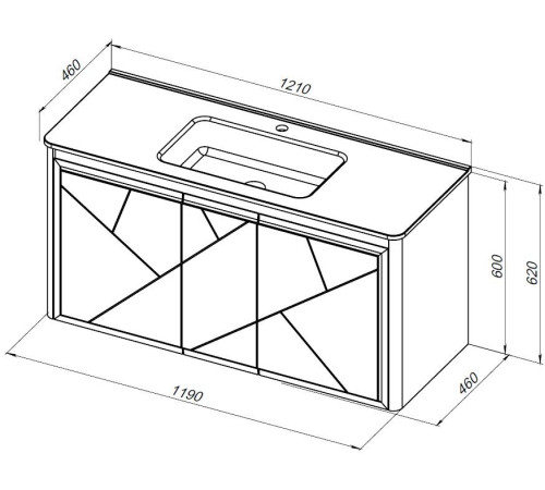 Тумба под раковину Allen Brau Paris 120 1.360004.WM белый матовый