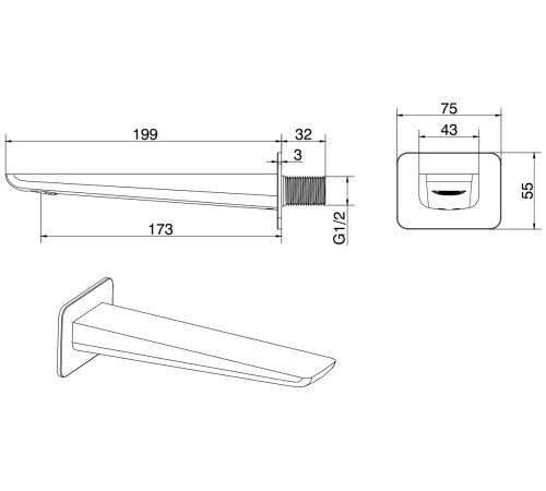 Излив Allen Brau Infinity 5.21020-31 черный матовый