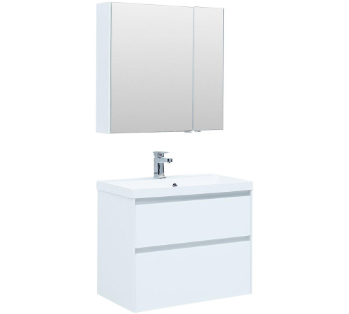 Тумба под раковину Aquanet Гласс 80 белый