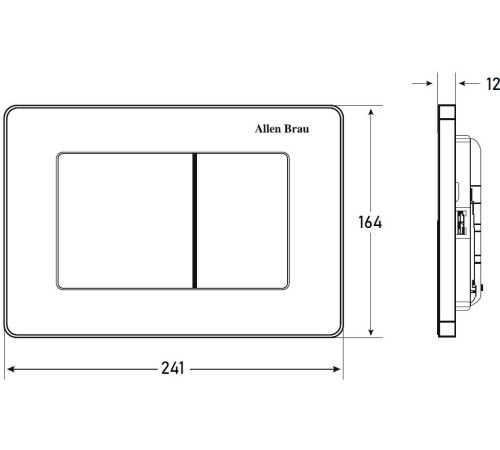 Клавиша смыва Allen Brau Infinity 9.20006.GR графит