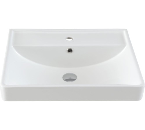 Тумба под раковину Aquanet Оптима 60 дуб светлый/белый сатин