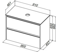 Столешница Allen Brau Activity 90 1.35023.AL акриловый камень альба