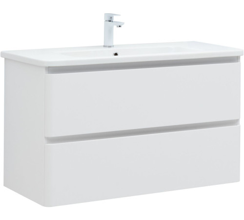 Тумба под раковину Aquanet Эмбер 105 белый матовый