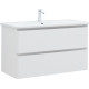 Тумба под раковину Aquanet Эмбер 105 белый матовый
